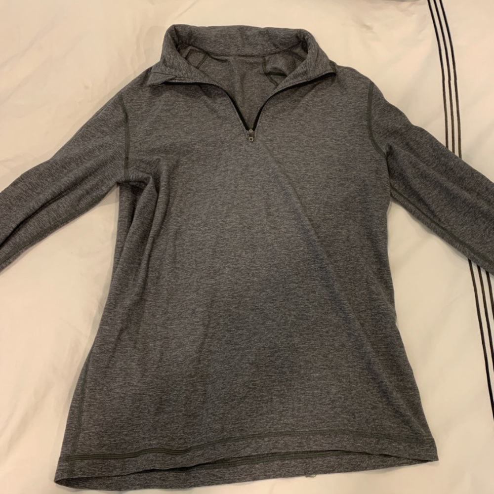 Gray Lululemon Surge Quarter Zip